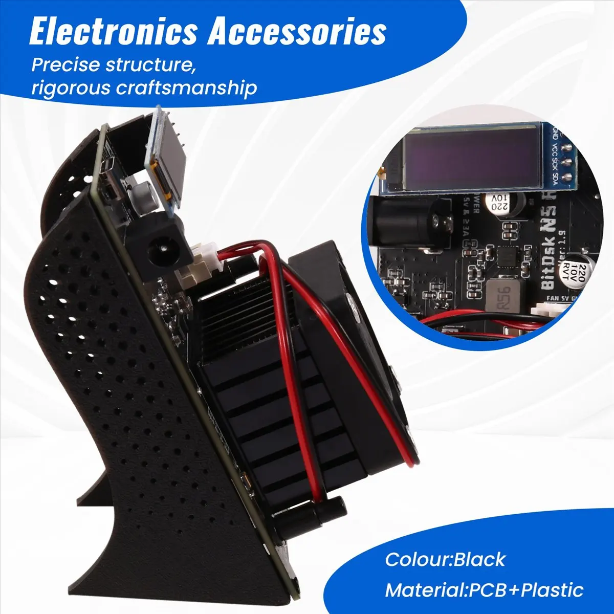 

Майнер BM1397 200 ГГц/с Автономный BitDSK Bitcoin ASIC Miner BTC Solo Miner Маломощный майнер US PLUG