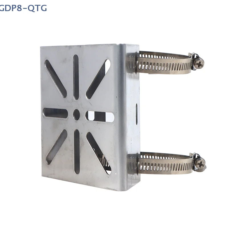 1Set Univsesial Adapter Plate 100/200mm Long Hoop With Stainless Steel Camera Mount Panel For Outdoor Pole Monitoring Bracket