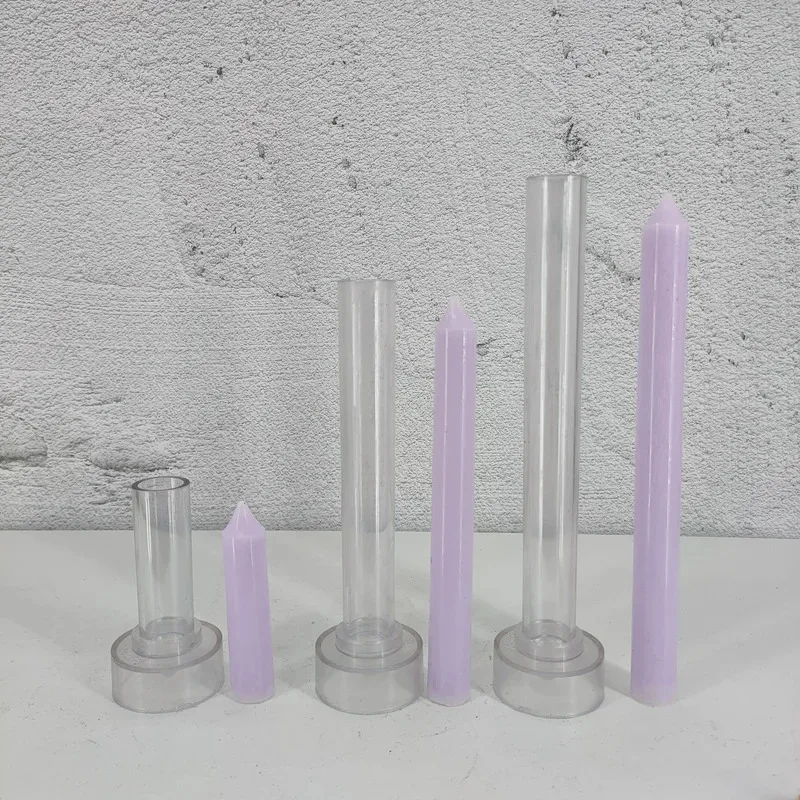 

Long Pole Plastic Candle Mold for Handmade DIY Craft Clay Candle Making