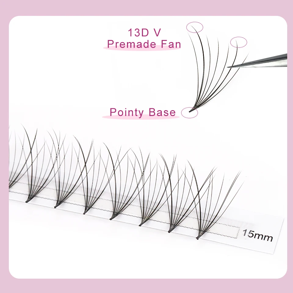 

13D V Shape Premade Wispy Fan Lashes 7D False Eyelash Mink Soft Hybrid Fan Premade Fans Russian Volume V Shape Eyelash Extension