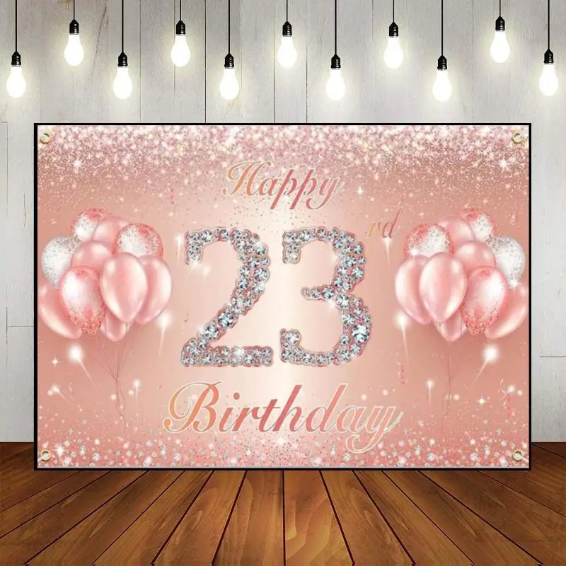 Happy 21/22/23/24/25th Birthday Background Game Gender Reveal Party Boy Backdrop for Photography Vintage Teddy Bear Baby Shower