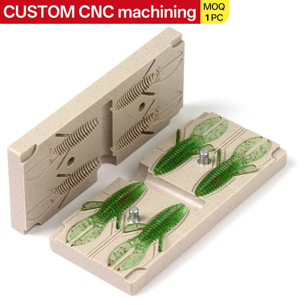 Custom Die-Casting Models for Fishing Lures Soft Plastic Molding Services for Lure Molds CNC Machining for Lure Molds (Suitable