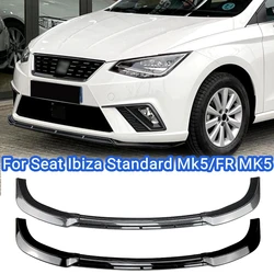 Front Bumper Lip Lower Diffuser Splitter For Seat Ibiza Standard MK5 FR MK5 2017 2018 2019 2020 2021 Canard Spoiler Body Kit