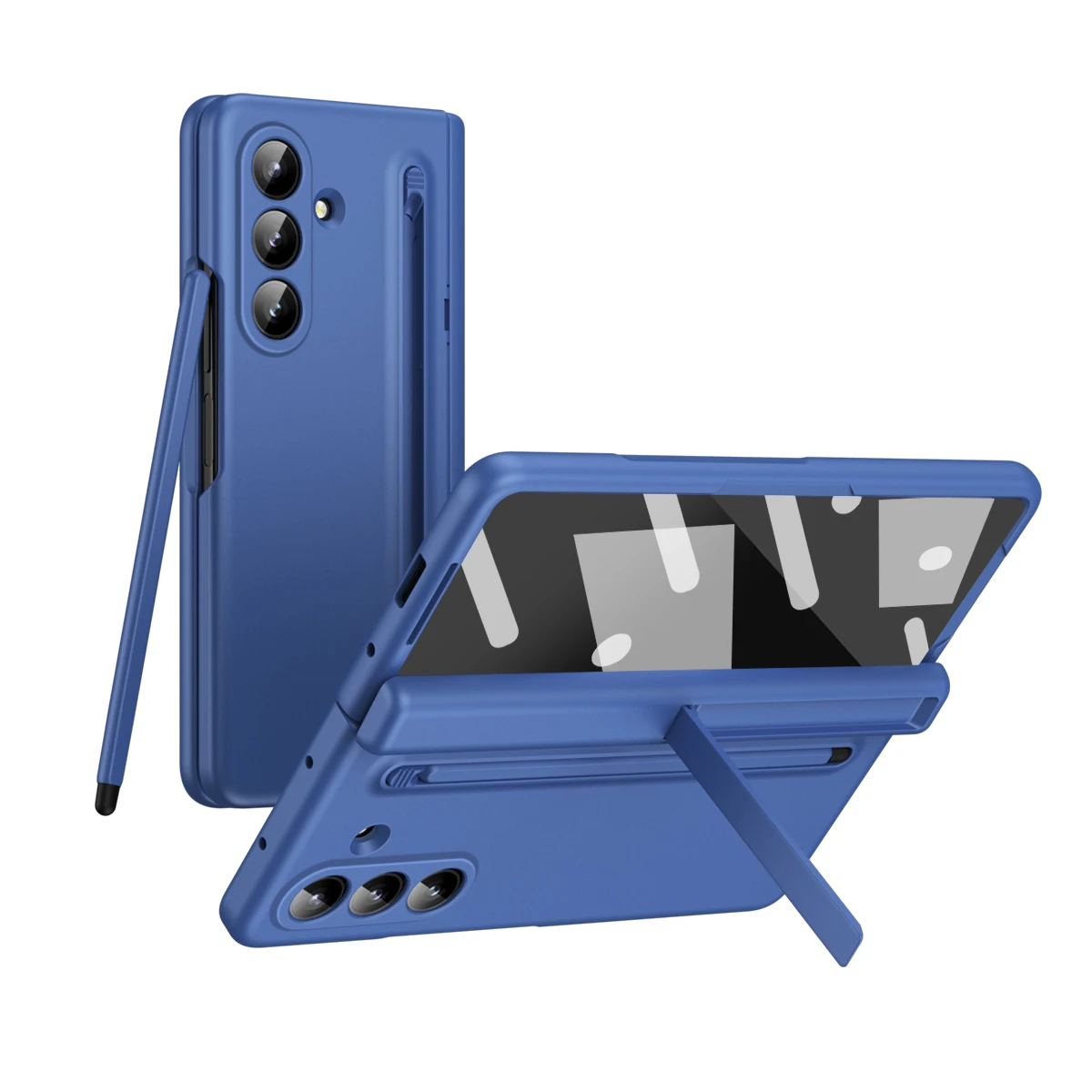 

Invisible Stander Phone Case For Samsung Galaxy Z Fold 7 6 5 4 3 With Pen Slot & Pen Screen Protector Film Full Protect Cover