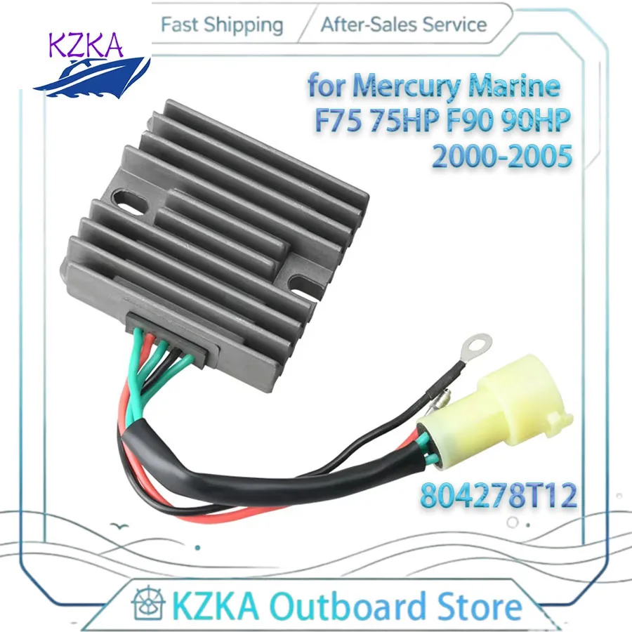 804278T11 Voltage Regulator Rectifier 804278T12 for Mercury Marine F75 75HP F90 90HP 2000-2005 804278A12 Boat Replaces Part