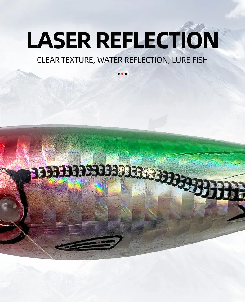 ShareShark 6 Stück/Beutel Laser Horizontaler Garnelen-Tintenfisch-Haken Künstlicher Köder Leuchtend im Dunkeln mit Rasselkugel Meeresfischerei-Köder – Detail 7