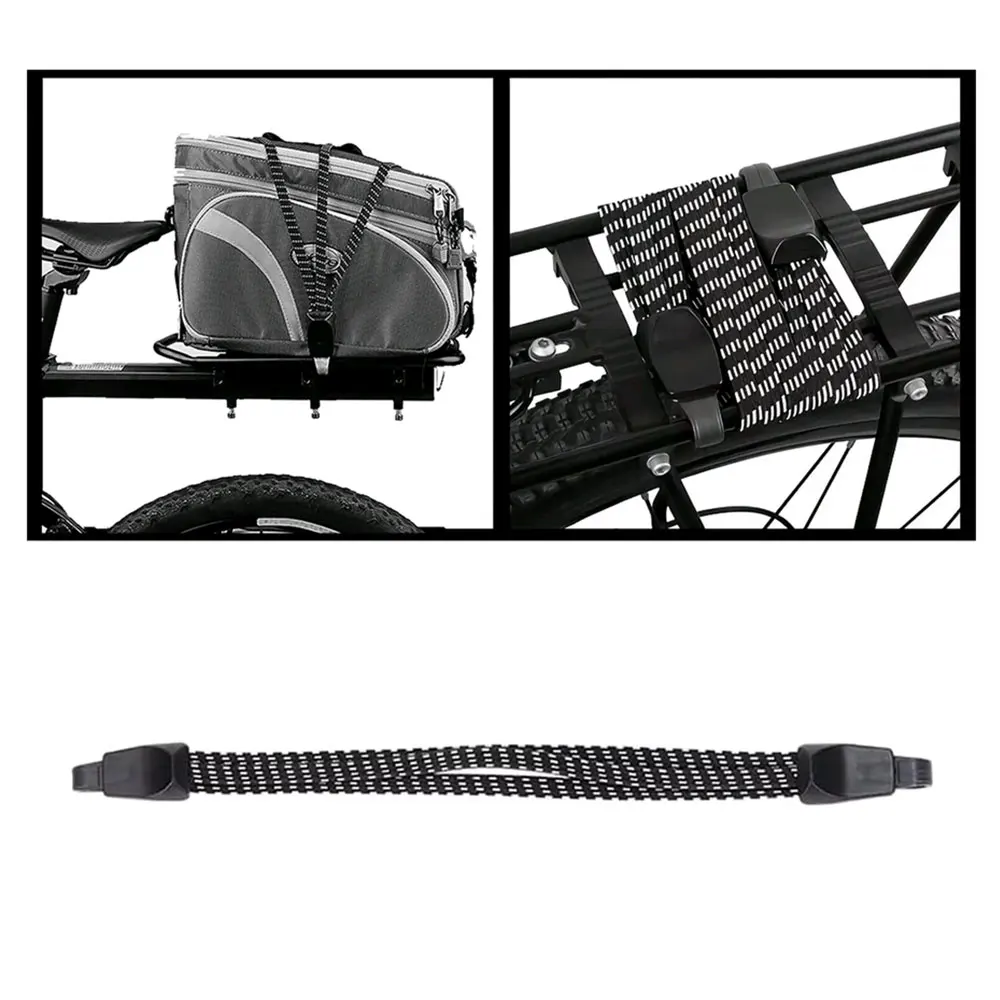 1 PC จักรยานกระเป๋าเชือกยืดหยุ่น Carrier Rack สายรัดยางยืดหยุ่นเข็มขัดหัวเข็มขัดเชือกเข็มขัดตะขออุปกรณ์จักรยานเสือภูเขา