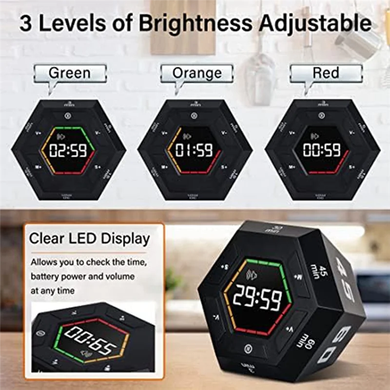 Sale Pomodoro Timer, Productivity Timer,3, 5, 15, 30, 45, 60 Minute Preset Smart Countdown Timer, Time Management Tool