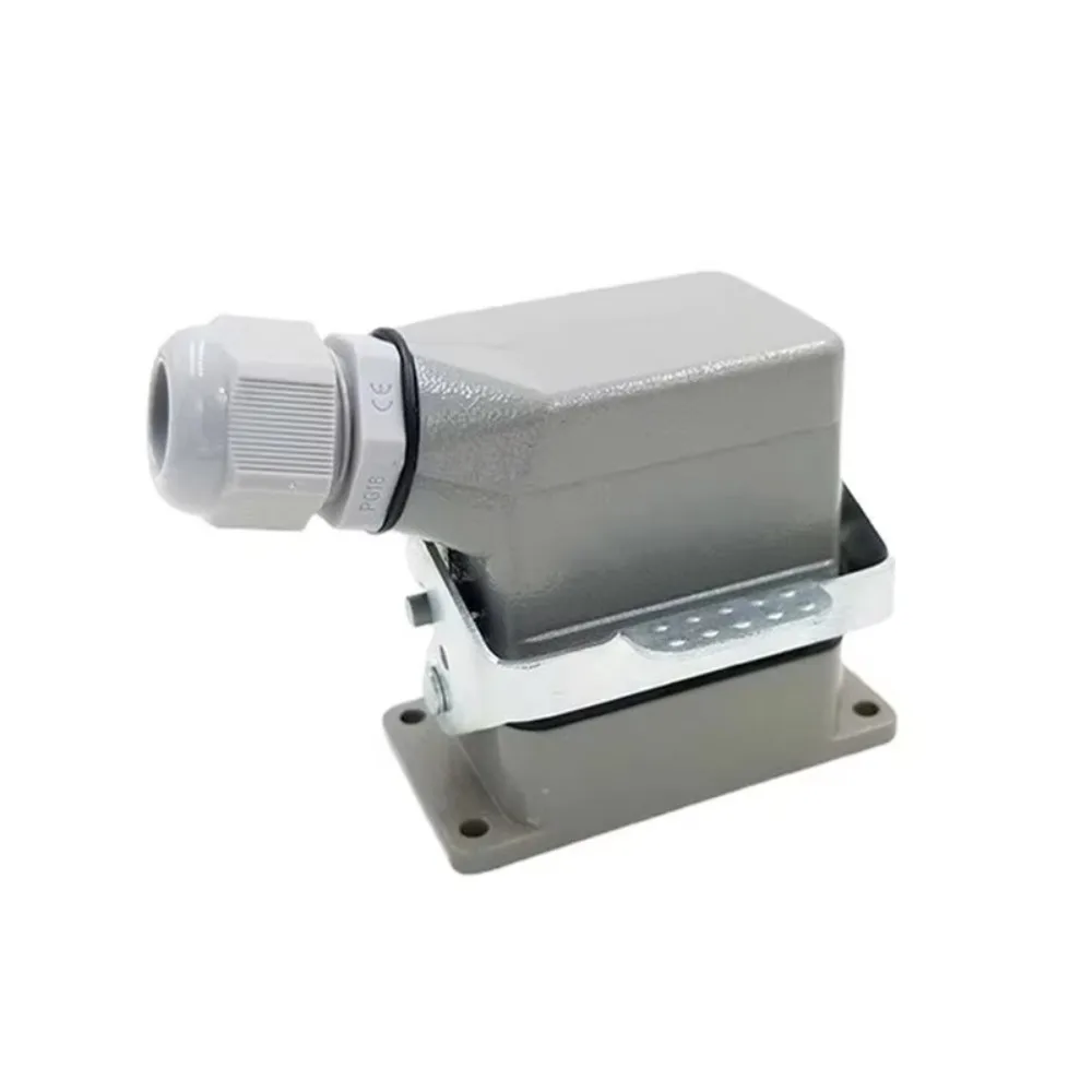 Conectores Alta Resistencia HDC-HE-006-1/2/3/4-L F/M 6pin 16A, Conexión Tornillo, Enchufe Conector Rectangular Industrial
