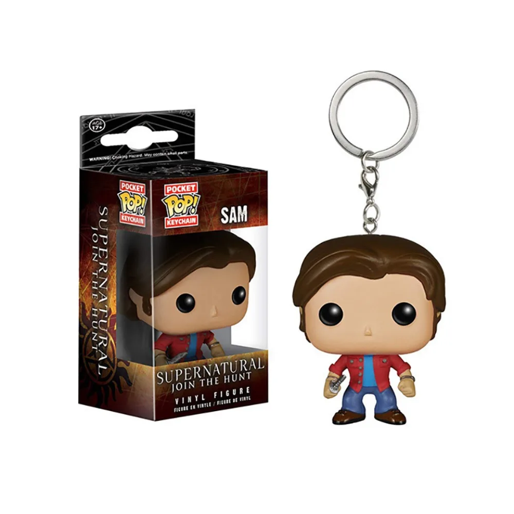 FUNKO POP Portachiavi soprannaturale Collezione classica Castiel Sam Dean Zaino Ciondolo Compleanno Regalo divertente Portachiavi bambola creativa