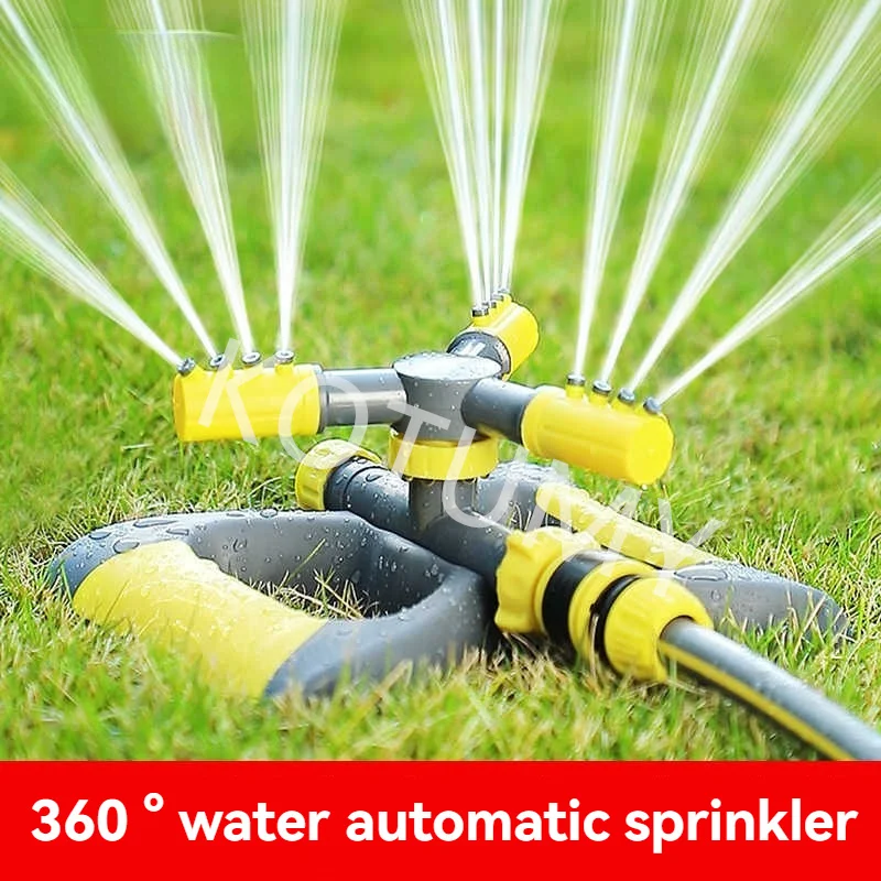 NEW 360 Degree Automatic Rotating Garden Lawn Sprinkler Yard Garden Large Area Coverage Water Sprinkler Irrigation Water Sprayer