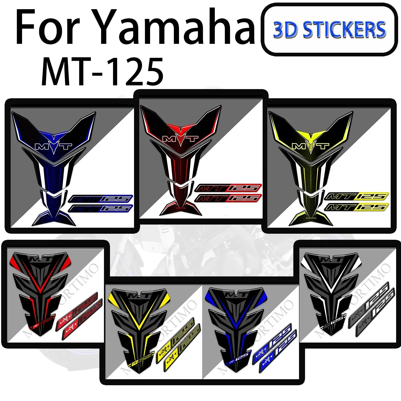 

Motorcycle Decal Stickers Emblem Badge Logo Side Fairing Symbol Protection For Yamaha MT125