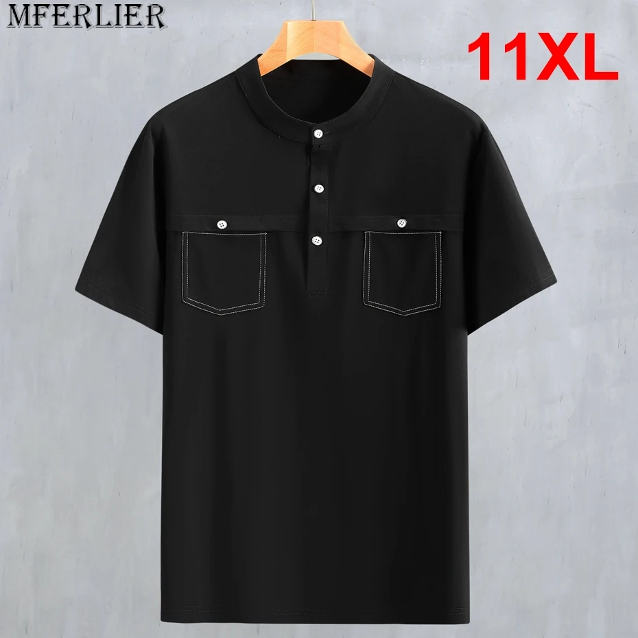 

Summer T-shirts Men Plus Size 11XL 10XL Short Sleeve Tshirt Fashion Casual Summer Tops Tees Big Size Male