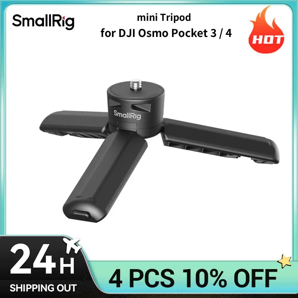 Image of SmallRig Mini-Kamerastativ für DJI Osmo 4 Pro / Pocket 4 / Pocket 3 / Action 6/5 Pro für Action-Kameras, Traglast 500g 6049
