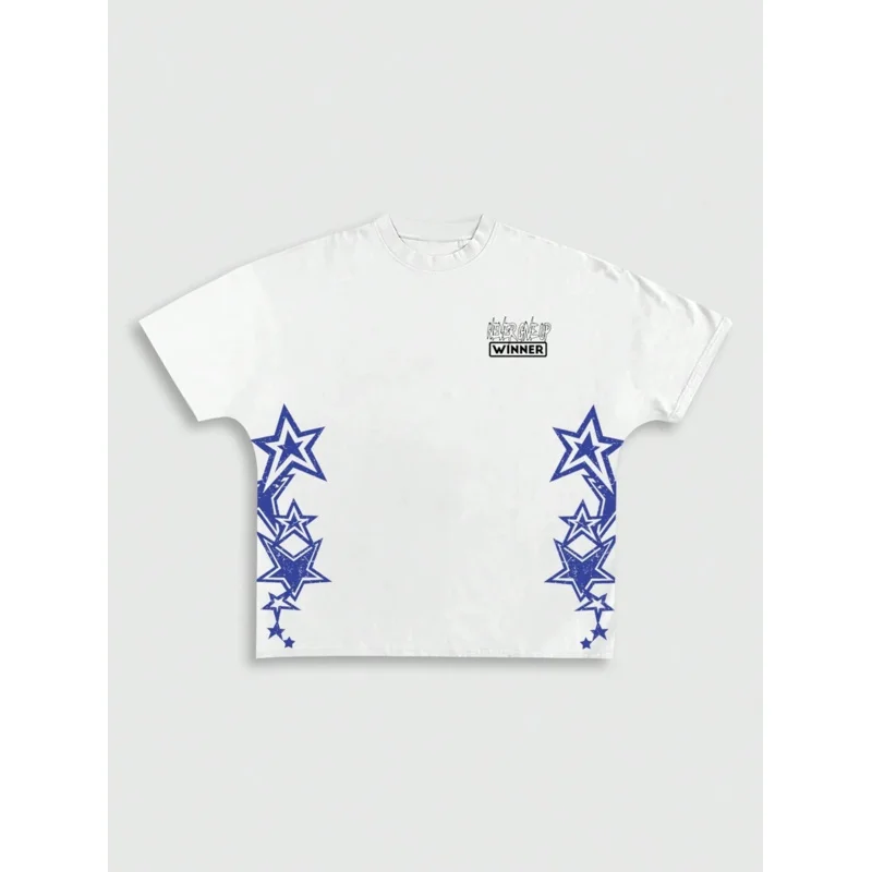 MEN Street Life Men's Letter Print Round Neck Short Sleeve Casual Basketball Jersey Style T-Shirt And Drawstring Waist Sho