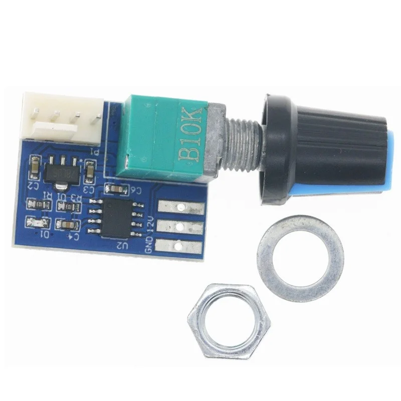 Fan governor PWM speed controller 12V single channel 4 pin low power mute for computer case fans