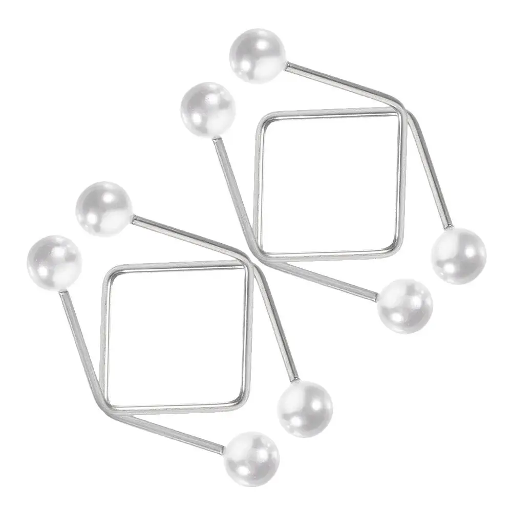 

4Pcs Dimple Generator Facial Tools Stainless Steel Imitation Pearls Clip Cheeks Maker Skin Care Metal Trainer Exerciser