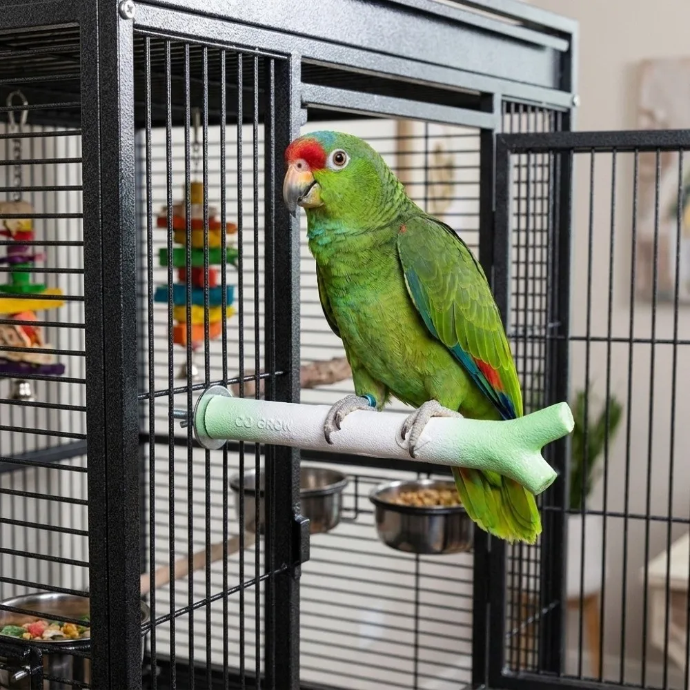 Branch-Shaped Bird Standing Perches Screw Fixation Textured Parrot Grinding Stick Wear Resistant Bite Resistant
