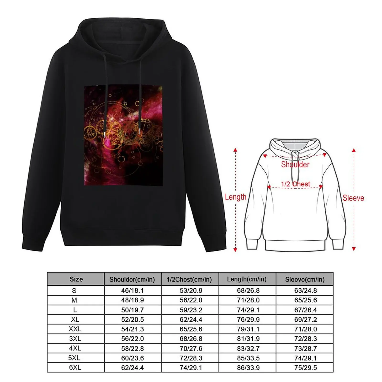 ClockWork Writing Red Pullover Hoodie men's coat mens clothing tracksuit men