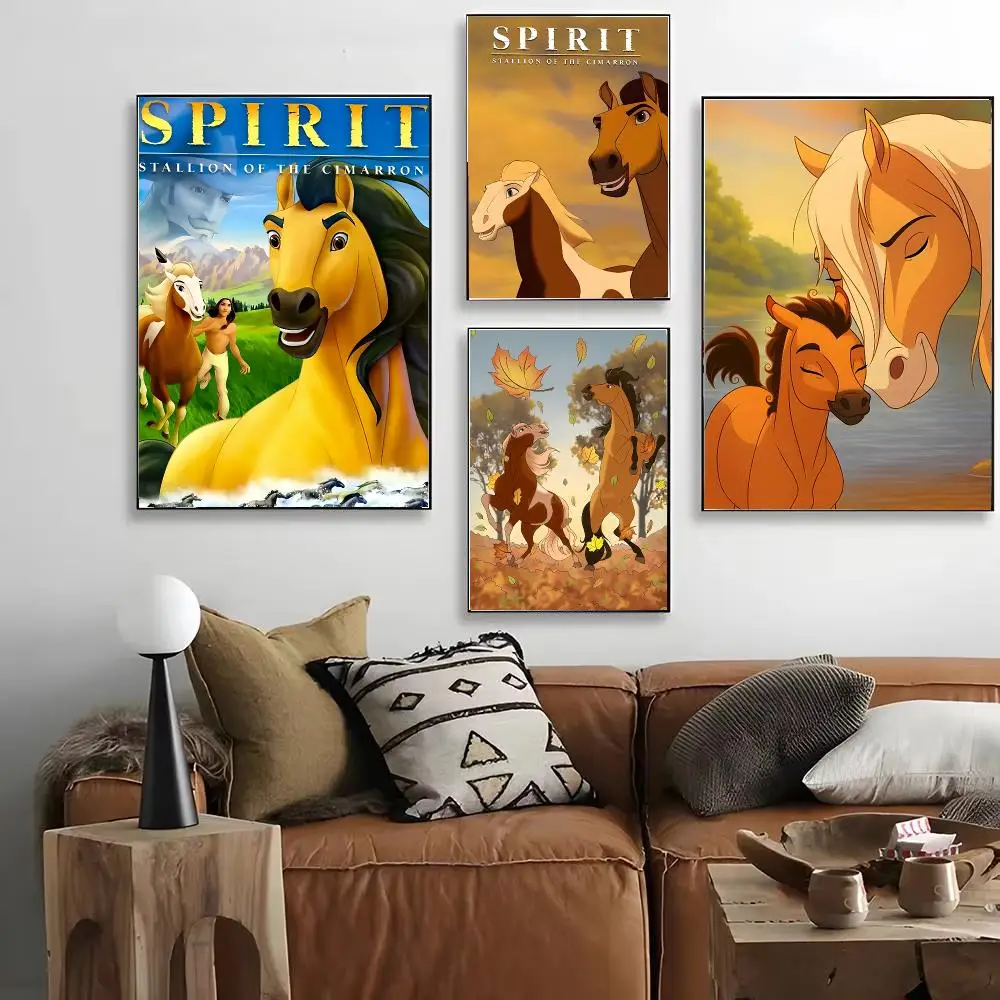 Anime S-Spirit Stallion of the Cimarron Poster HD Art Decorative Wall Art Waterproof Home Décor Gift