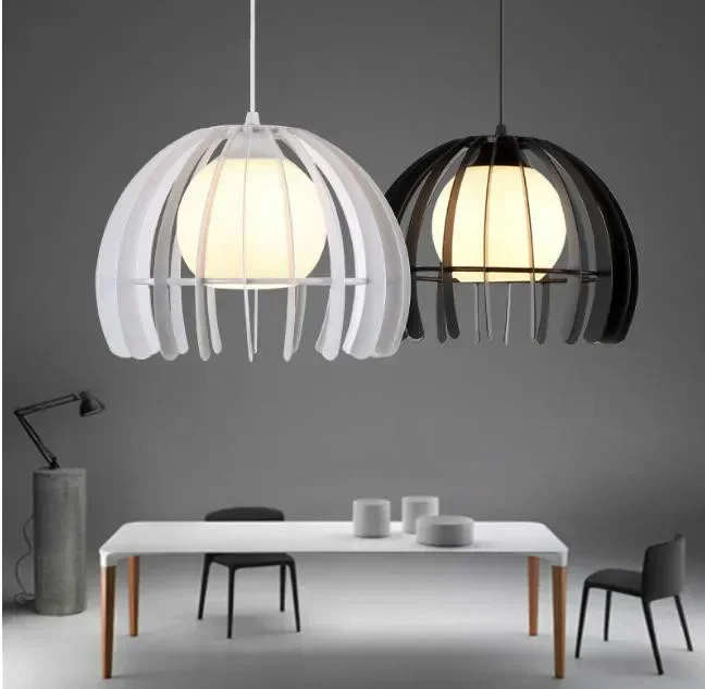 

Nordic chandelier modern simple bar single head iron glass restaurant dining creative porch corridor study lamp