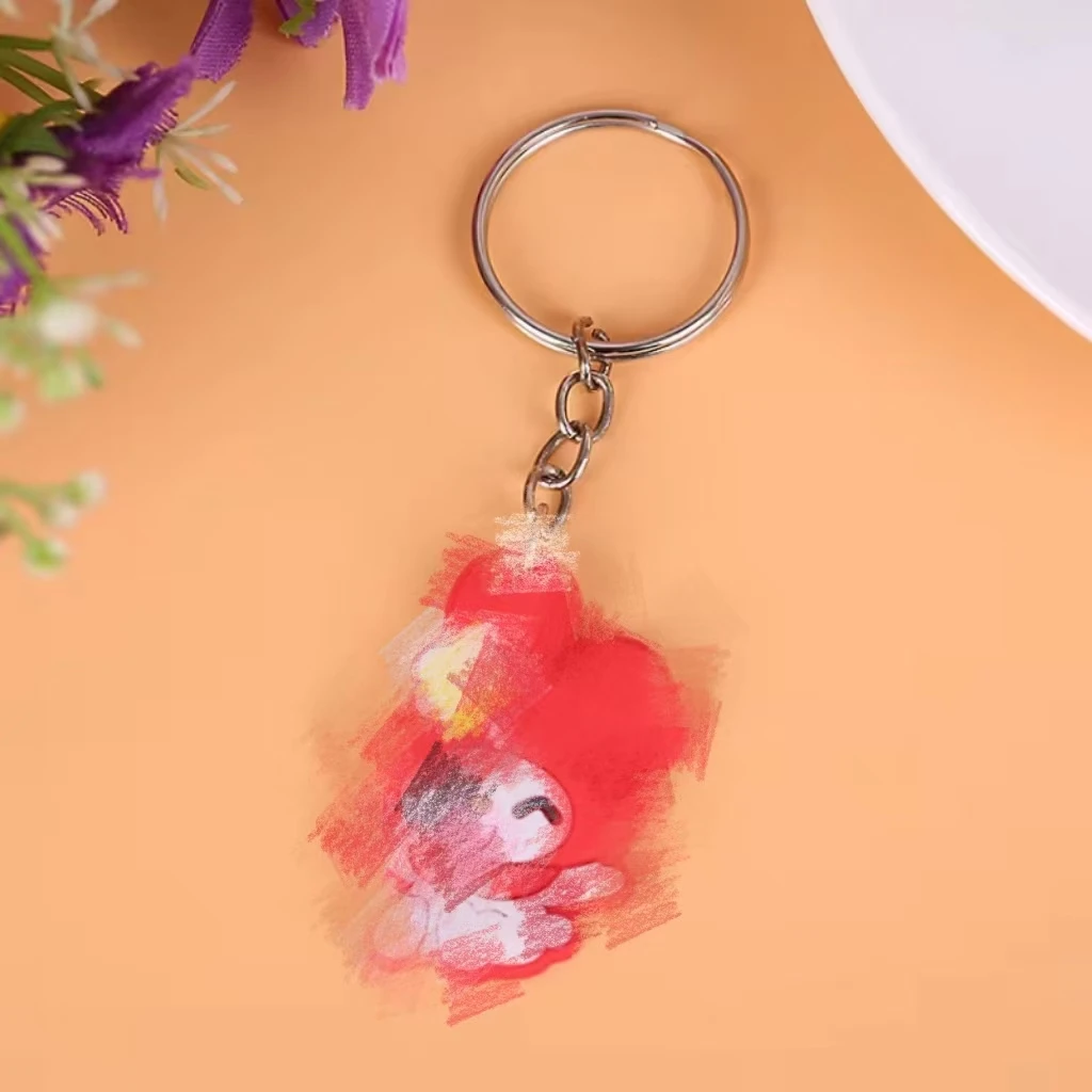 50pcs/Lot PVC Creative Cute Cartoon Keychain Mascot Personalized Soft Rubber Gift Keyring Gift Small Commodity Bag Doll Pendant