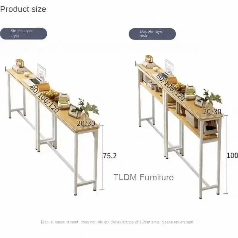 طاولة جانبية ضيقة للمعيشة أثاث منزلي نظام تخزين خياطة غرفة الشمال الحديثة متعددة الوظائف طاولات حافة بسيطة h