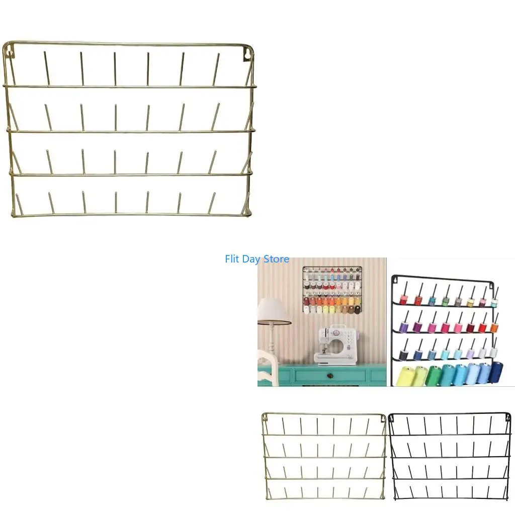 F92C Thread Spool Organization Tool Wall Mount Sewing Accessory Holder Jewelry Rack