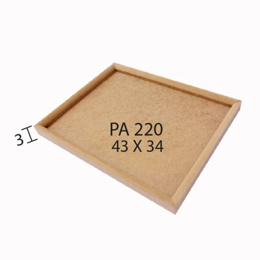 PA220 Medium Rectangle 18mm Slat Board, Raw Wood Mdf Board