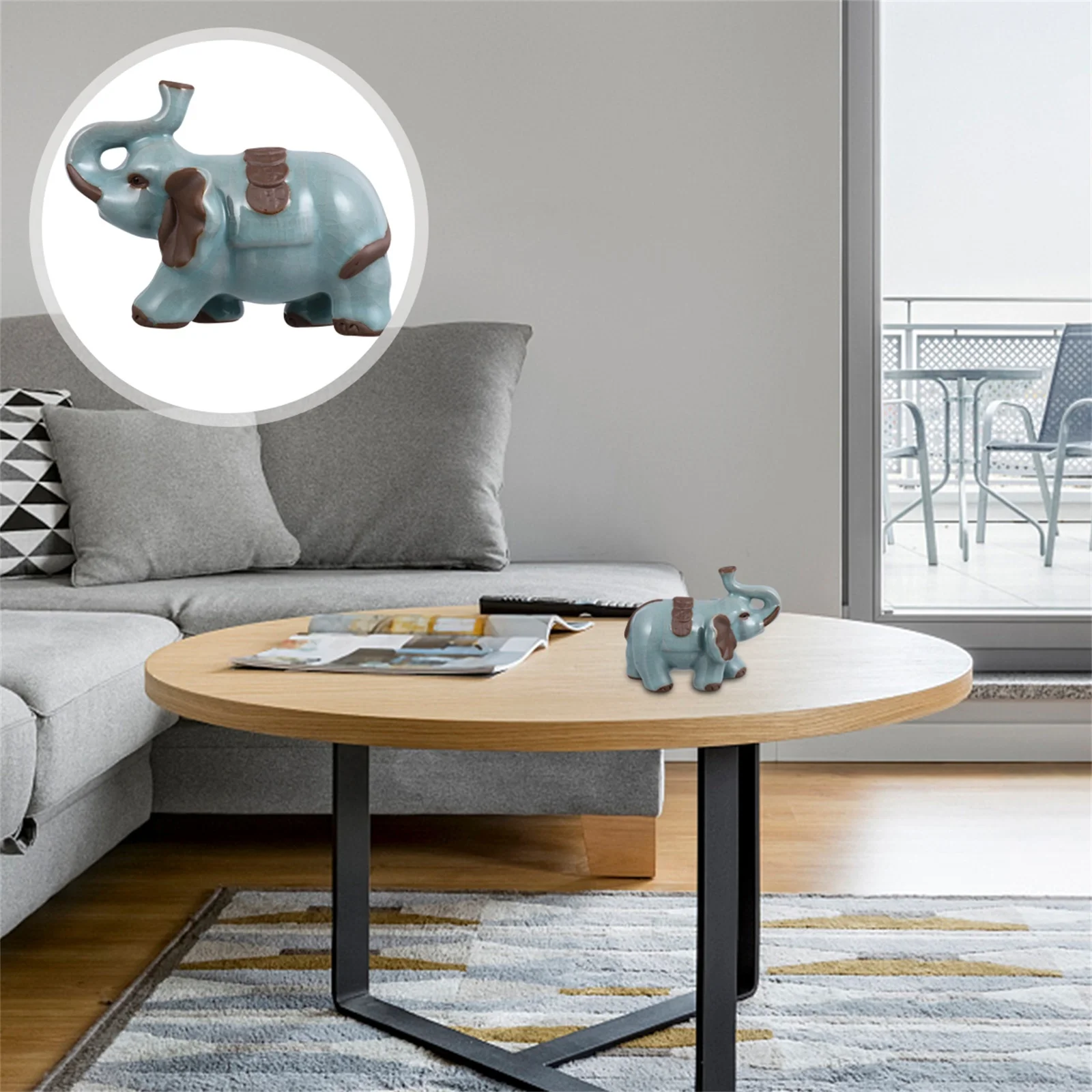 

Elephant Ornament Desktop Elephants Friendship Animal Tabletop Decor for Home Decoration