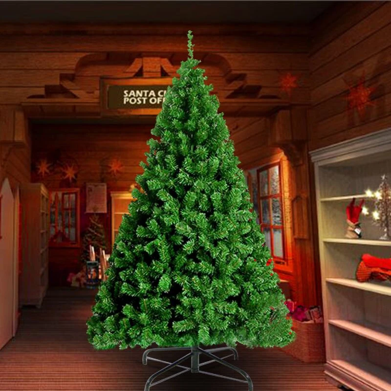 2021 Christmas DIY Hand Assemble PVC Green Tree Encryption Santa Window Ornament Craft Festival Party