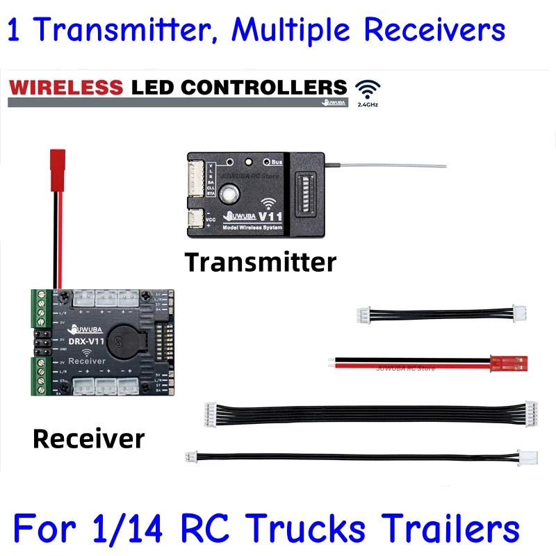 1/14 RC Lkw Universal Wireless Licht Controller Rückleuchten Sender Empfänger Für Tamiya 1/14 Skala RC Anhänger Lkw Teile