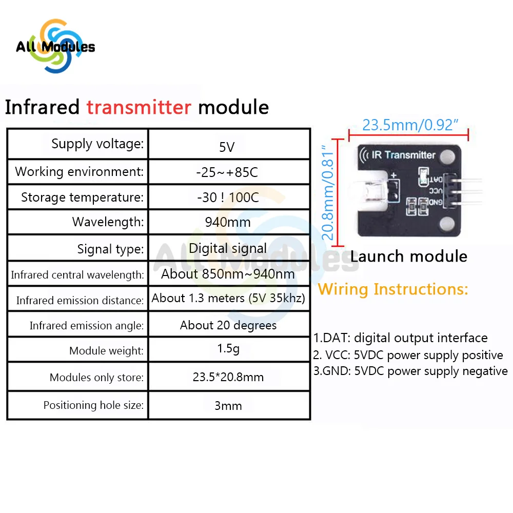 IR Infrared Transmitter Module Ir Digital 38khz Infrared Receiver Sensor Module For Arduino Electronic Building Block