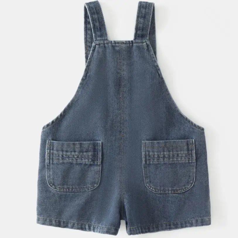 2026 Sommer Neue Koreanische Edition Mode Blaue Cowboy-Trägerhose für Jungen und Mädchen 0-4 Jahre – Detail 7