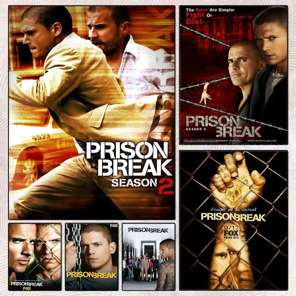TV P-Prison Break Painting Calligraphy Frameless Canvas Poster Anti-wrinkle Wall Art Perfect for Room Home Decor