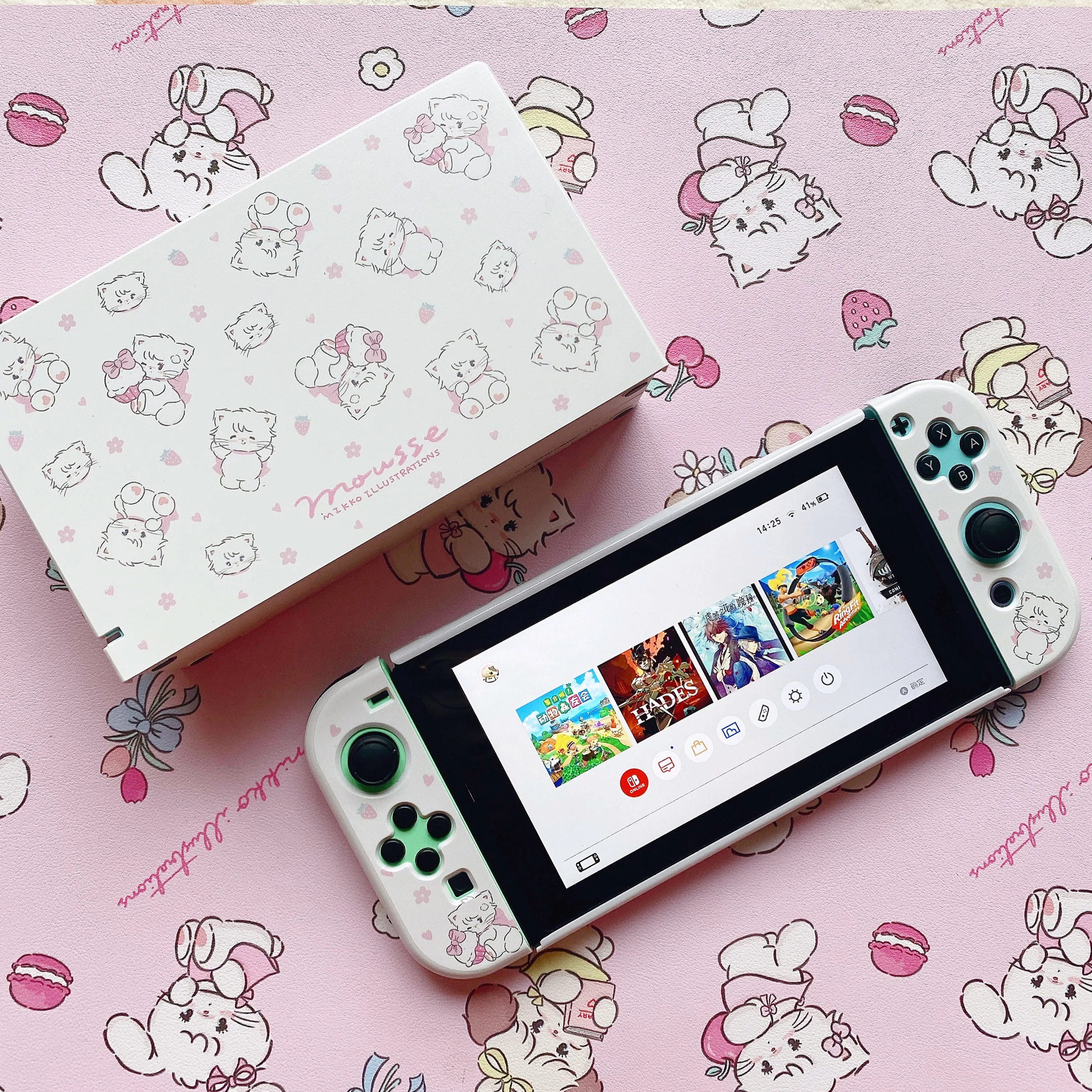 For Nintendo Switch Case Switch OLED/NS Accessorie Joycon Mikko Cute Cartoon TPU Hard Shell For Switch Accessories Console Games