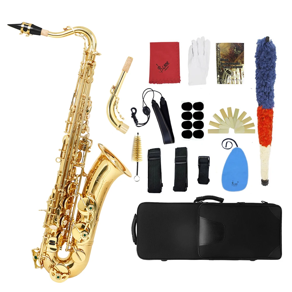 SLADE C Key Alto Saxophone Brass Body Carved Sax High Quality Saxofone Woodwind Instruments Case Reeds Neck Strap Accessories