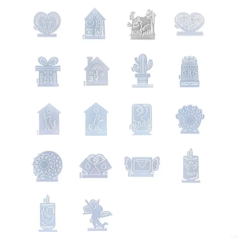 

U4LF Heart House House Candlestick Силиконовая плесень DIY