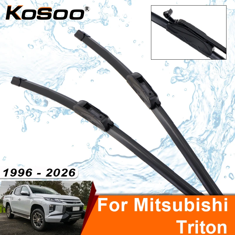 Car Wiper Blade For Mitsubishi L200 Triton MK ML MN MQ MR Ute 1996-2026 Windshield Rubber Refill Front Window Wiper Accessorie