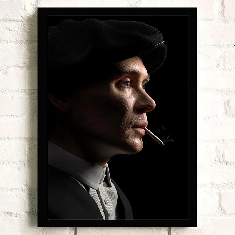 Classic TV Drama Thomas Shelby Smoking Man Elegant Women Posters Canvas Painting and Prints Wall Art Picture for Room Home Decor