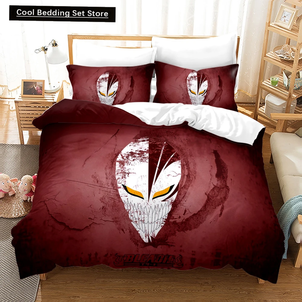 

NEW Bleach Academia Anime Duvet Cover Set with Pillow Covers Polyester Teens Kids Bedding Set Full Queen King Size Bed Linen