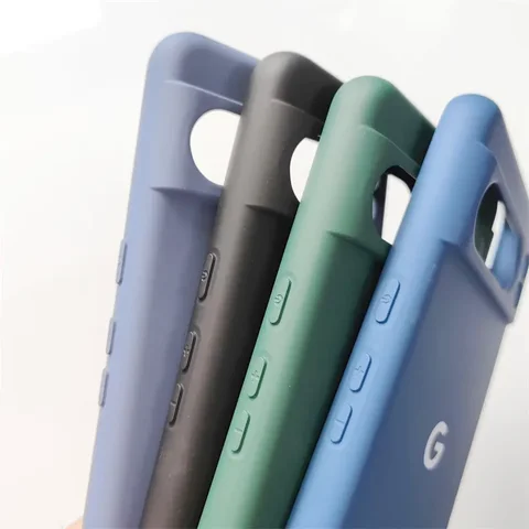 Для Google Pixel 6A 7A 8A Чехол Pixel 8 7 6 9 Pro XL Мягкий жидкий силиконовый чехол Тонкий противоударный защитный чехол для задней панели телефона + логотип
