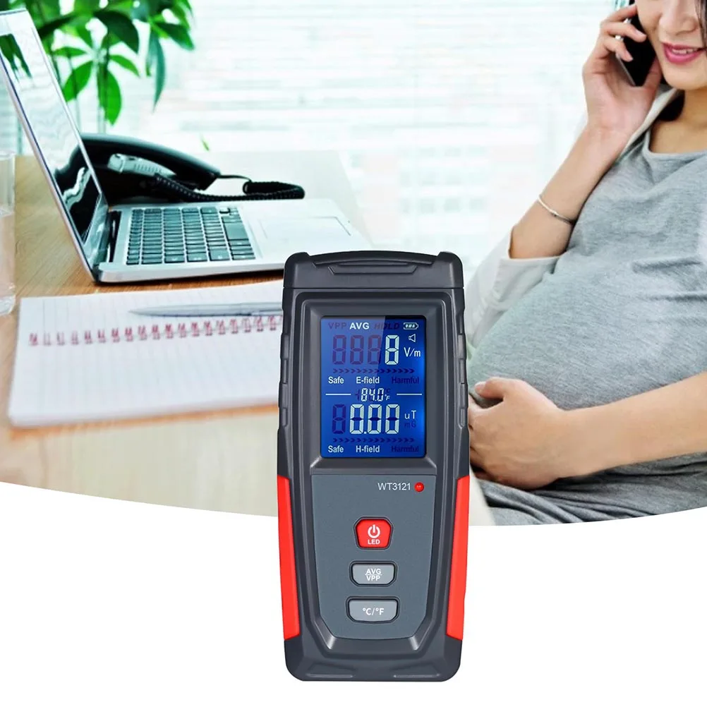 WT3121 Radiation Meter for Assessing EMF Exposure Near Routers Modems and for Power Lines with Clear Threshold Alerts