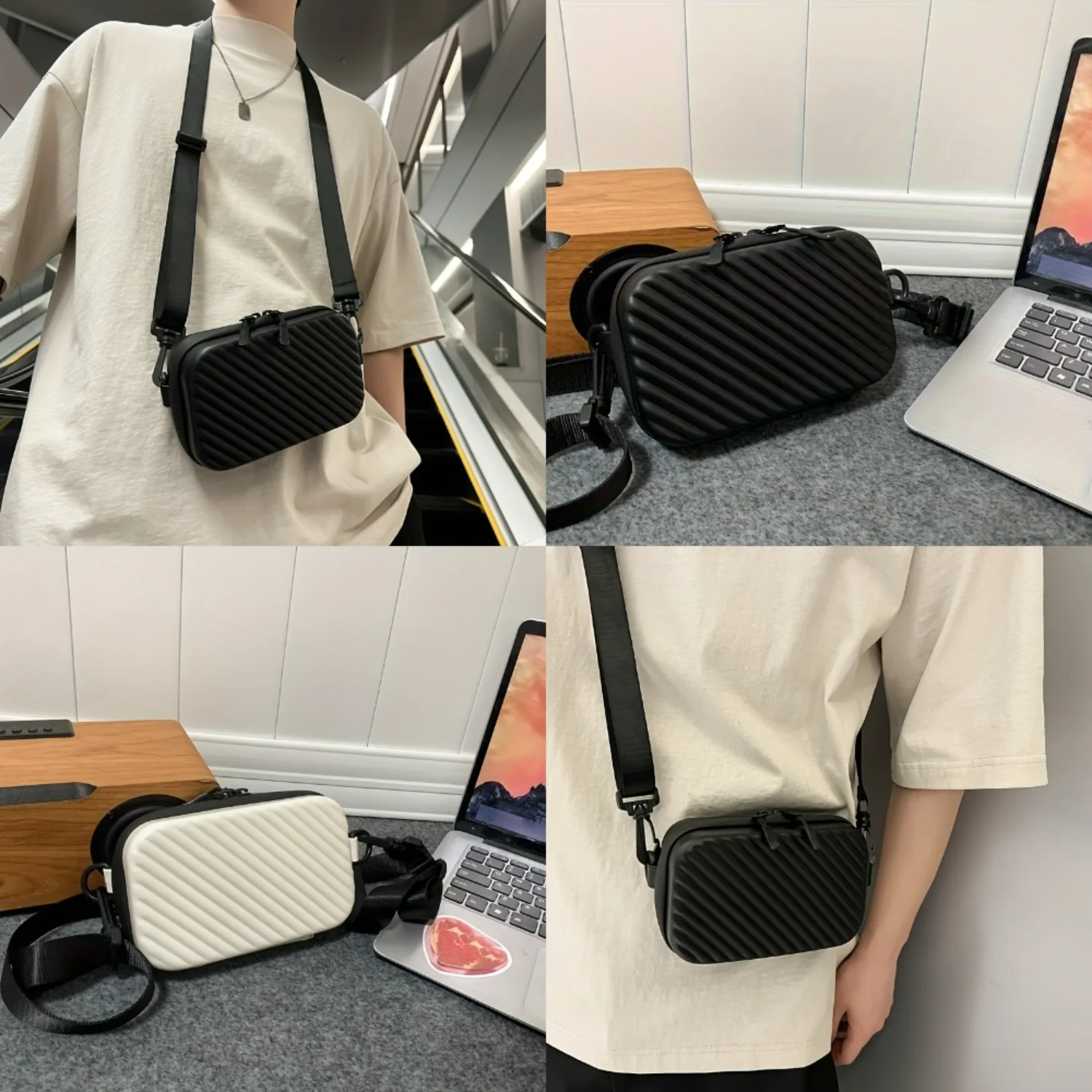 

Модная сумка-слинг с тиснением в коробке, мини-жесткая сумка через плечо, маленькая повседневная сумка через плечо — идеально подходит для покупок и повседневного использования.