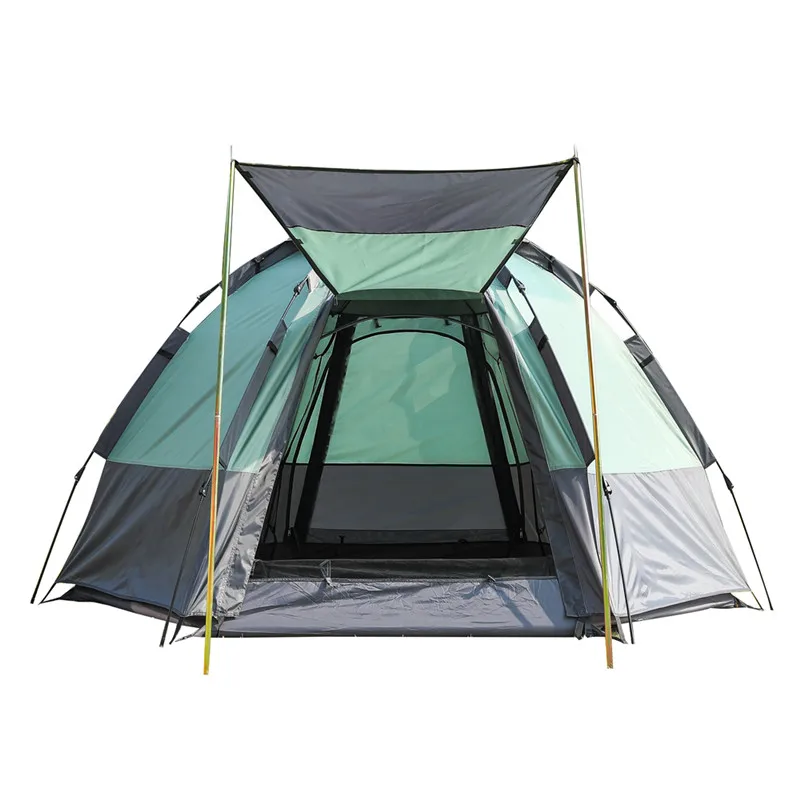 Hot Sell Outdoor Camping Tent Hexagon Pop Up Tent Large Double Layer Waterproof Family Tent