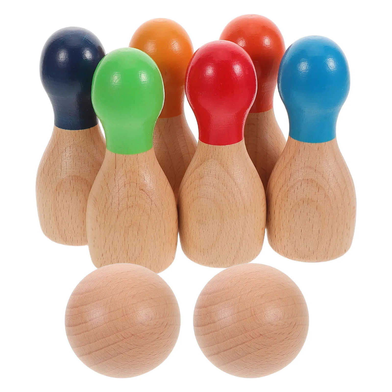 

Деревянный набор для боулинга «Радуга» для детей – миниатюрная игра для дома и улицы – развивает моторику, зрительно-моторную координацию, для всей семьи