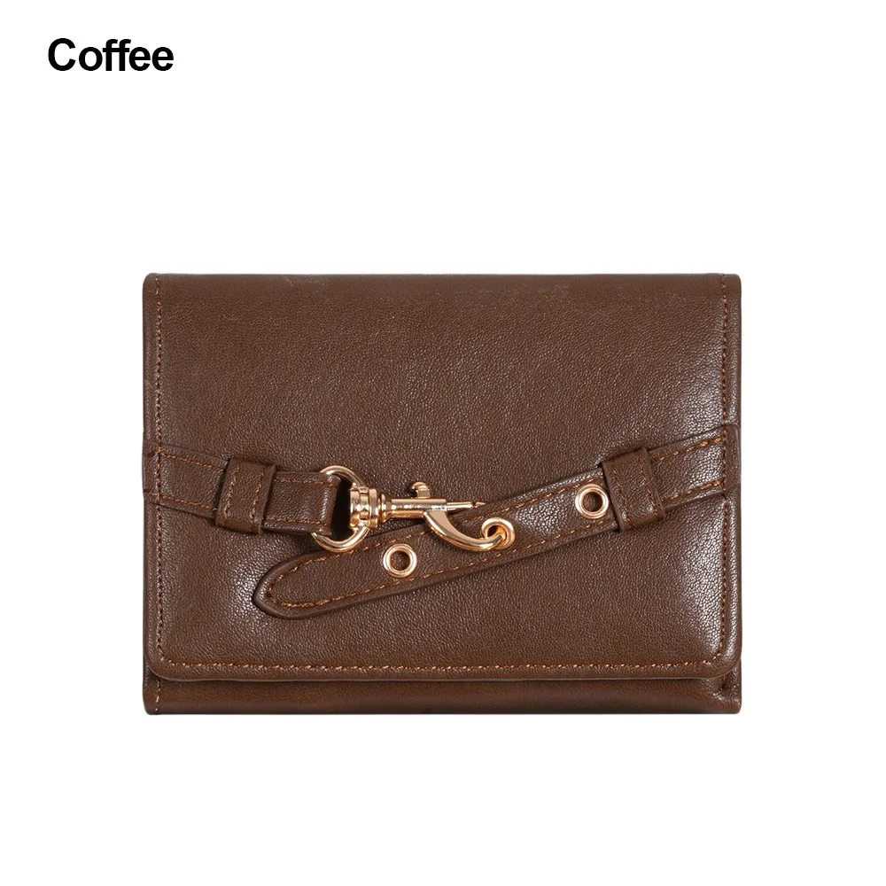 

Новые кошельки из искусственной кожи, вместительные, короткие, с застежкой, складные, с отделениями для карт, женские кошельки