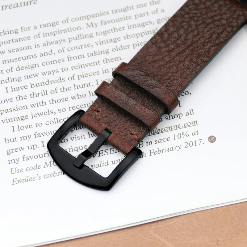 Italian Calfskinl 22mm Watch Strap Leather Band for Huawei Watch GT 2/3 46mm GT2/GT3 Pro Bracelet for Samsung Galaxy Watch 46