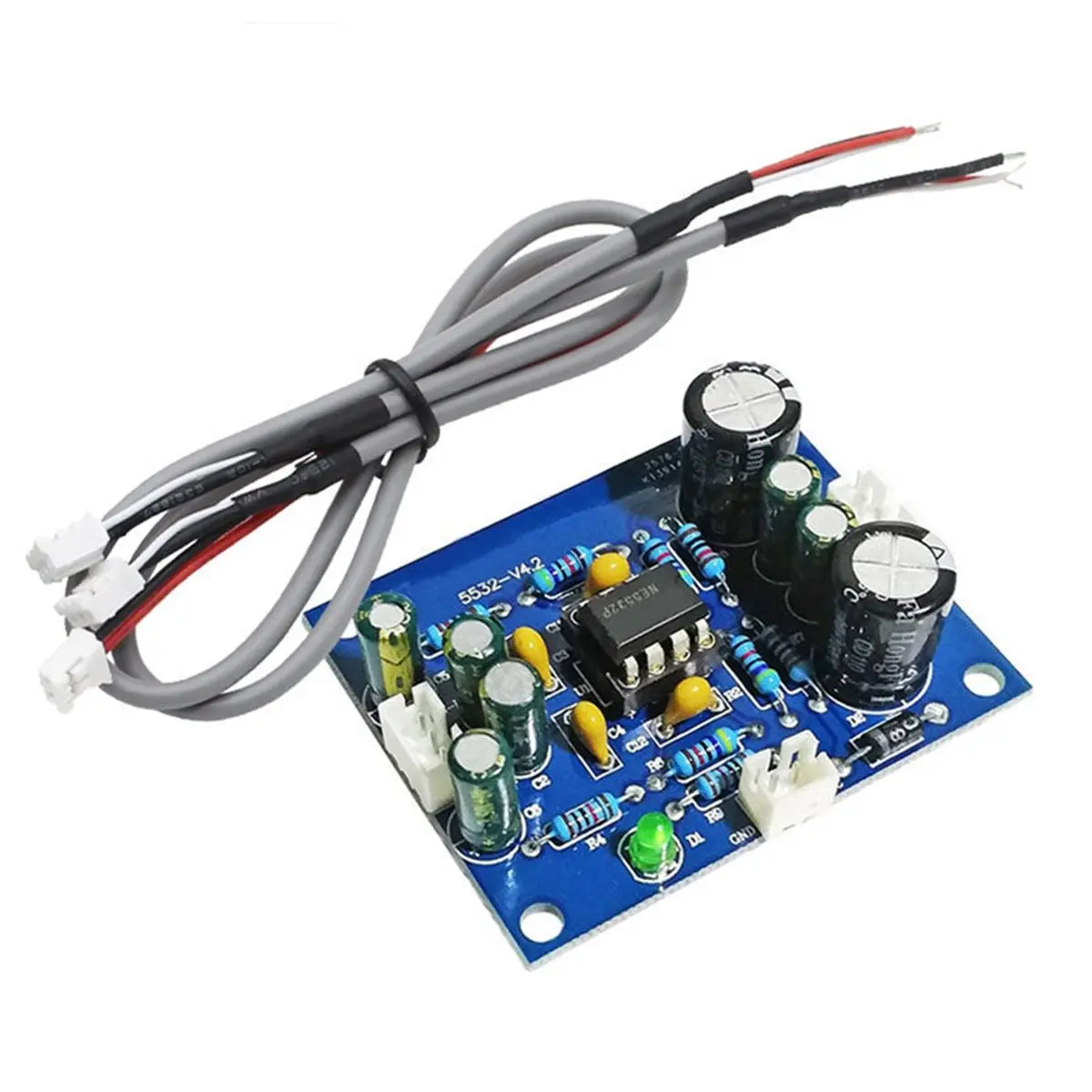 A85P 5532 Preamplifier Board Kit 12-35V DC Single Power Supply Interchangeable Single Power Front Panel Audio Amplifier Board