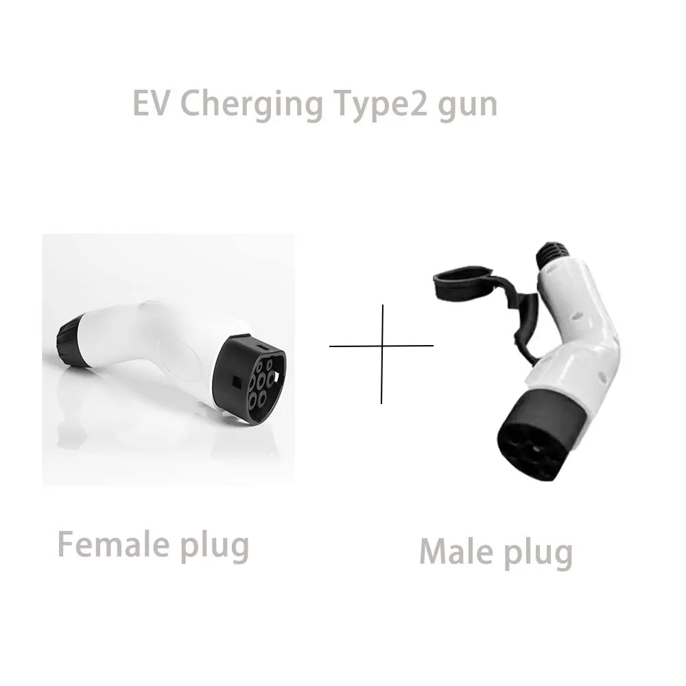 Cargador portátil EV tipo 2 para coche eléctrico, adaptador de enchufe de carga EVSE, 16A, 7KW, 3,5kw, 11KW, IEC 62196